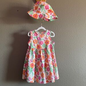 Floral Kids Matching Set with Hat